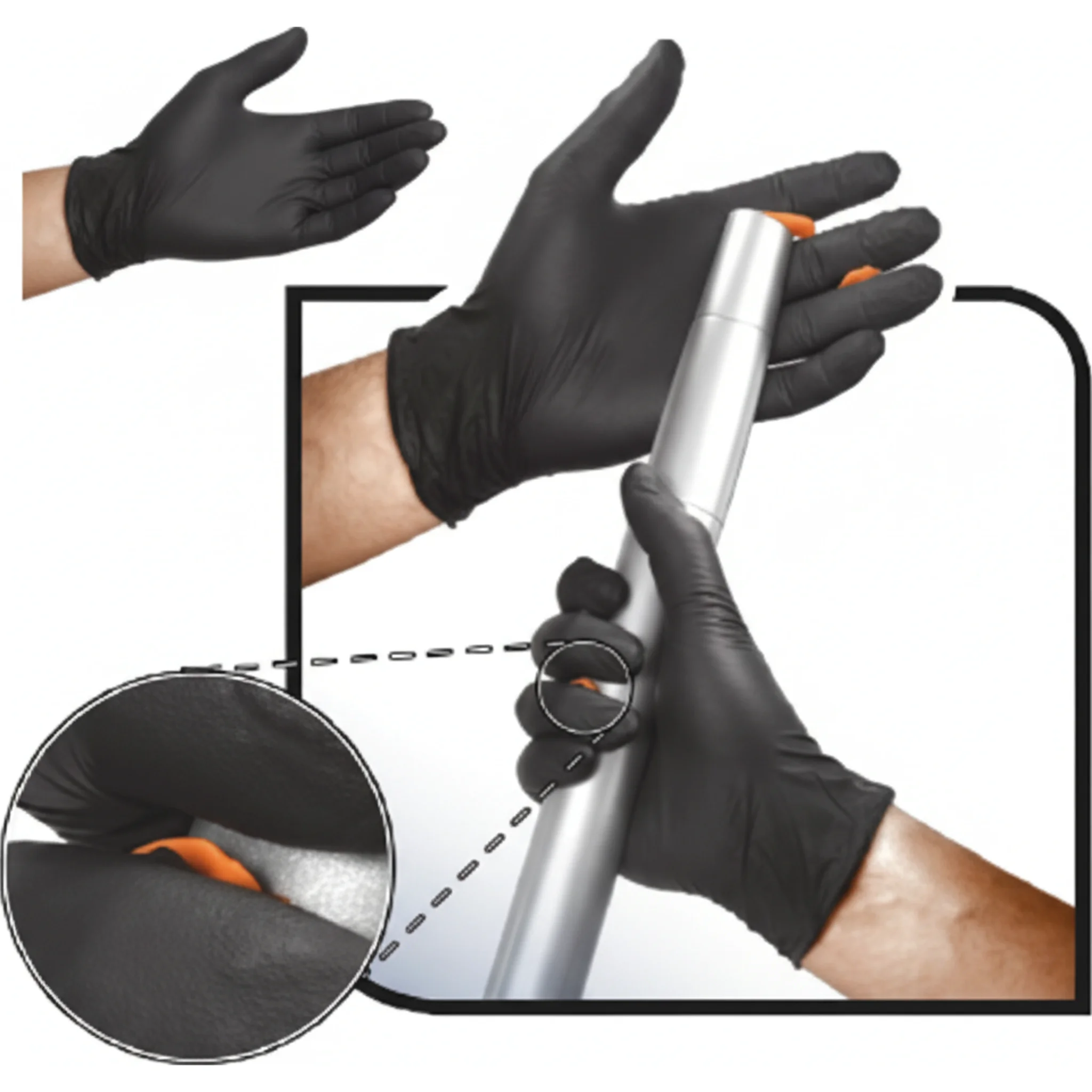 BLACK-FIRE Nitrile Exam Gloves, S