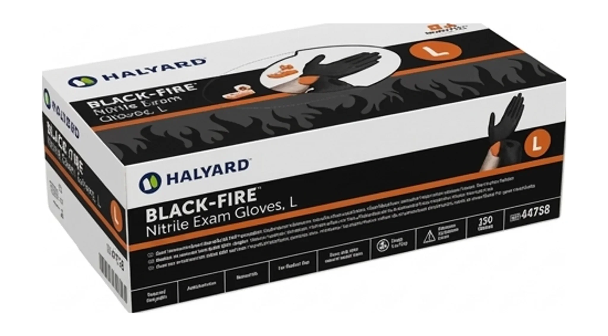 BLACK-FIRE Nitrile Exam Gloves, L