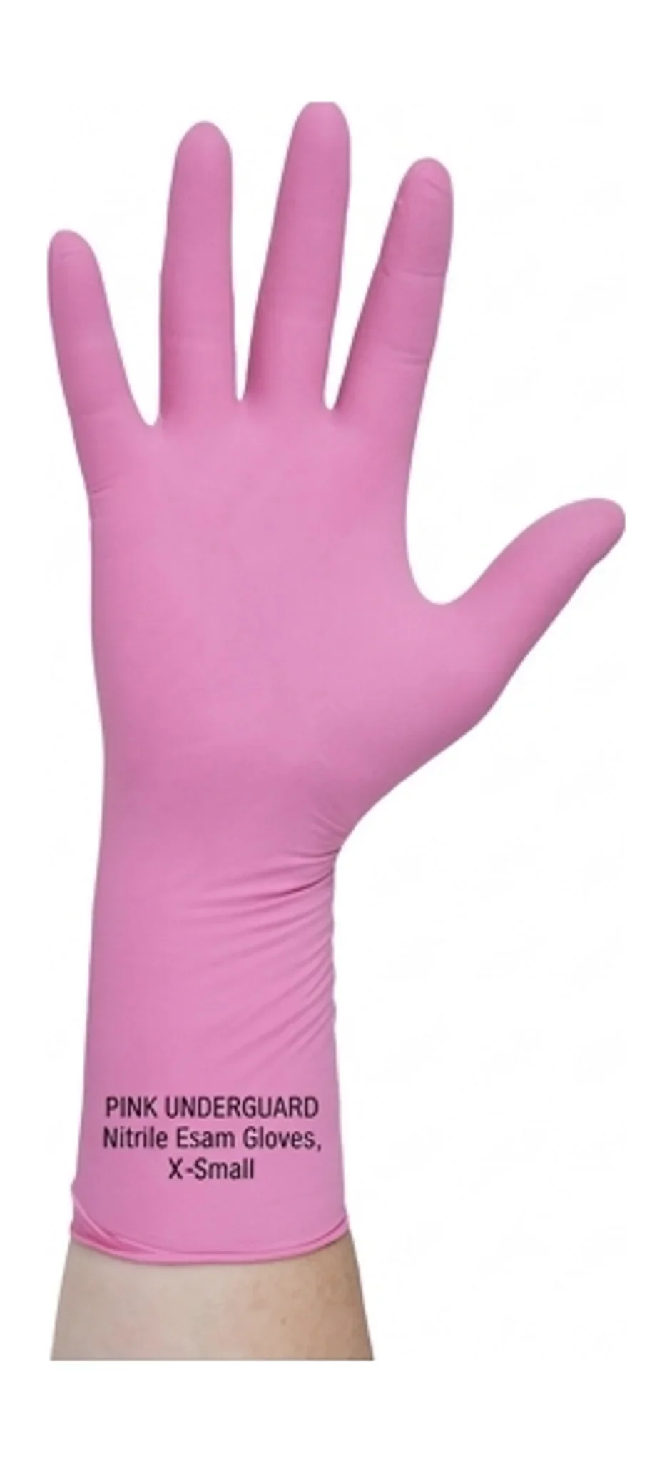 PINK UNDERGUARD Nitrile Exam Gloves, X-Small