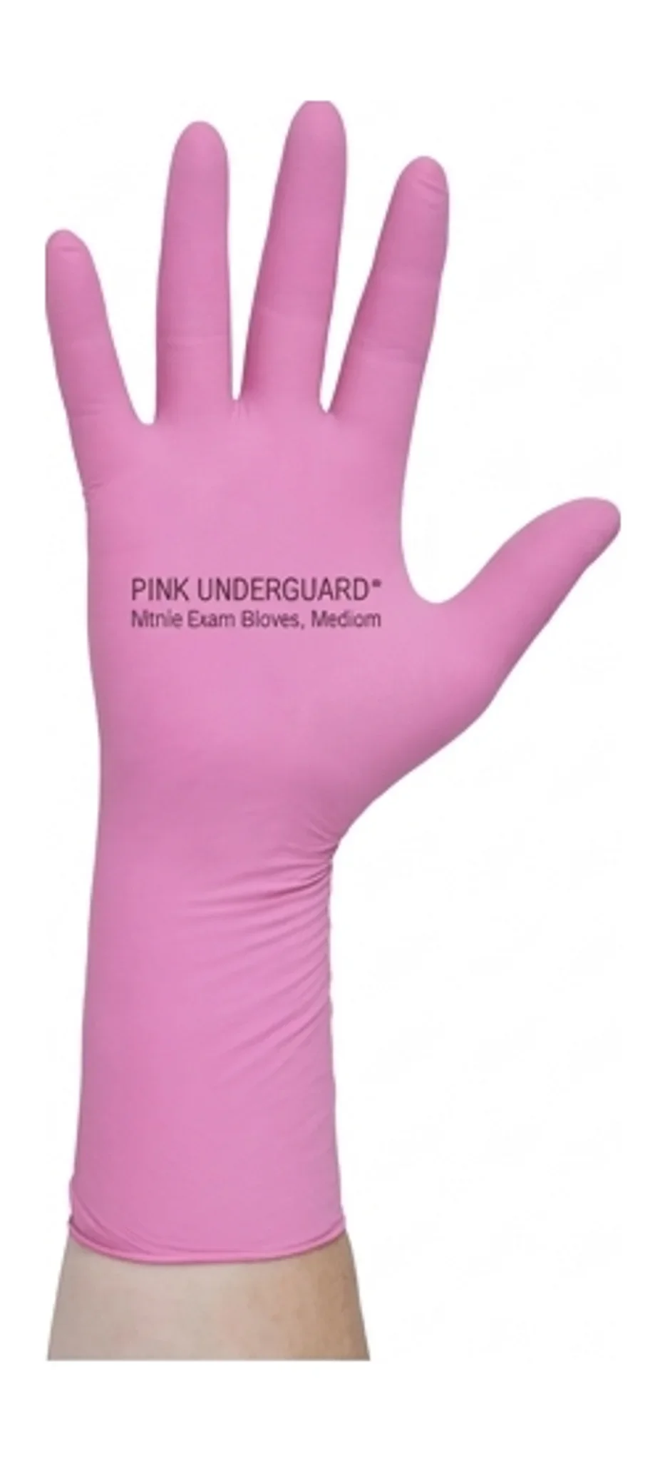 PINK UNDERGUARD* Nitrile Exam Gloves, Medium