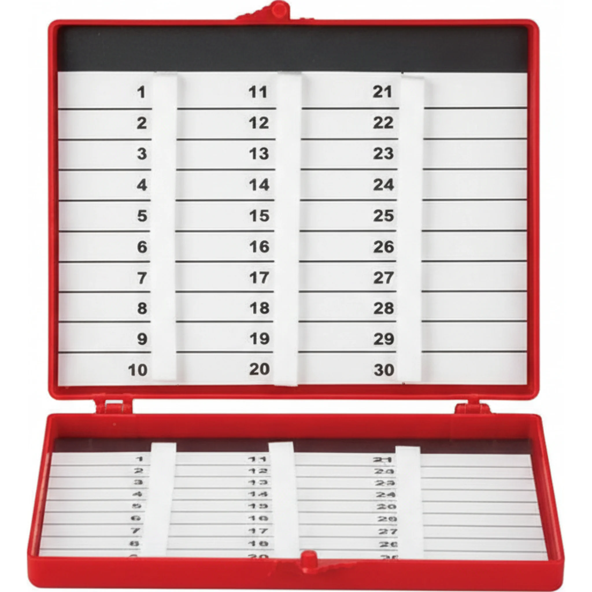 Needle Counter, Foam Strip/Magnet, 30 Count, Red