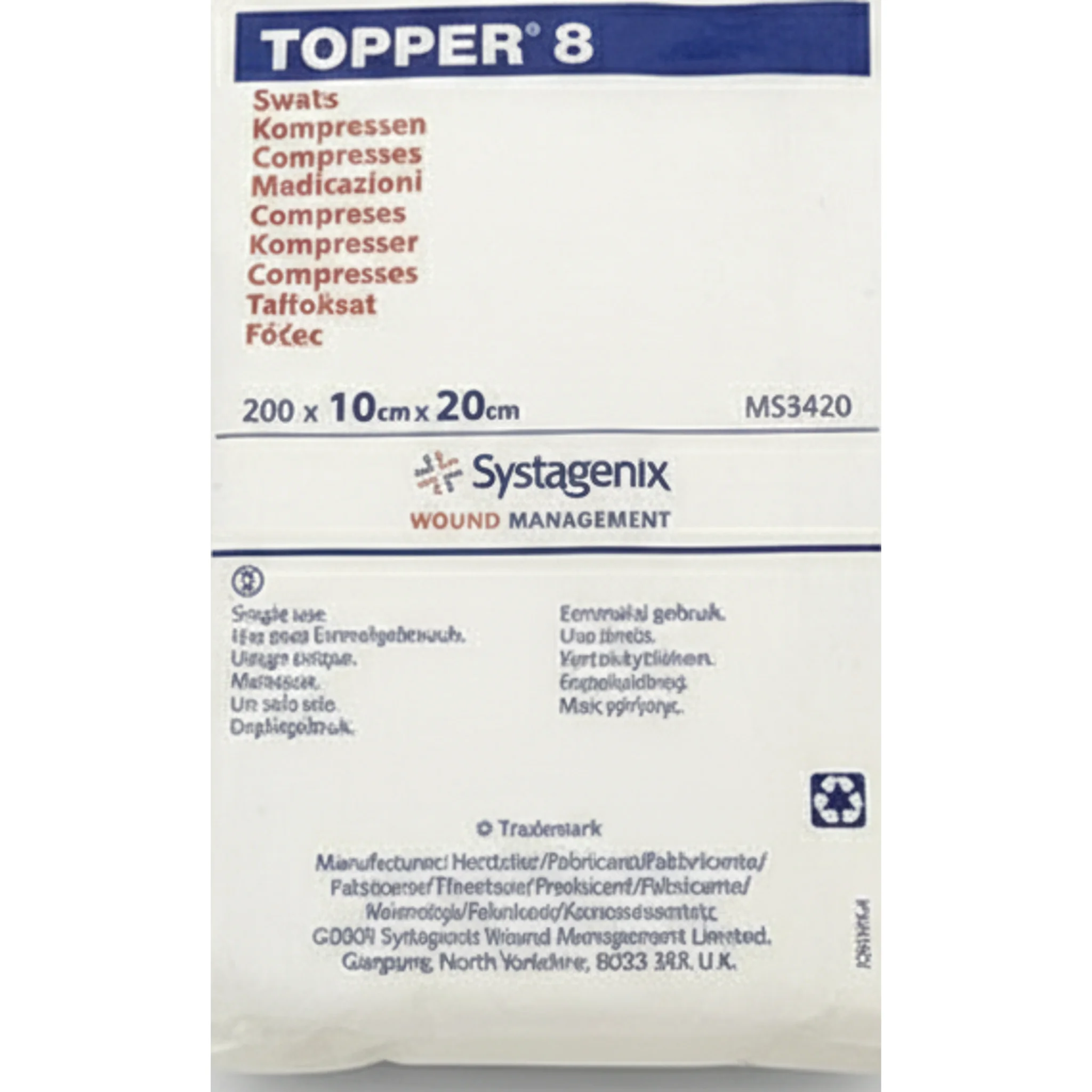 3M™ Topper™ 8 Non-Woven Swabs