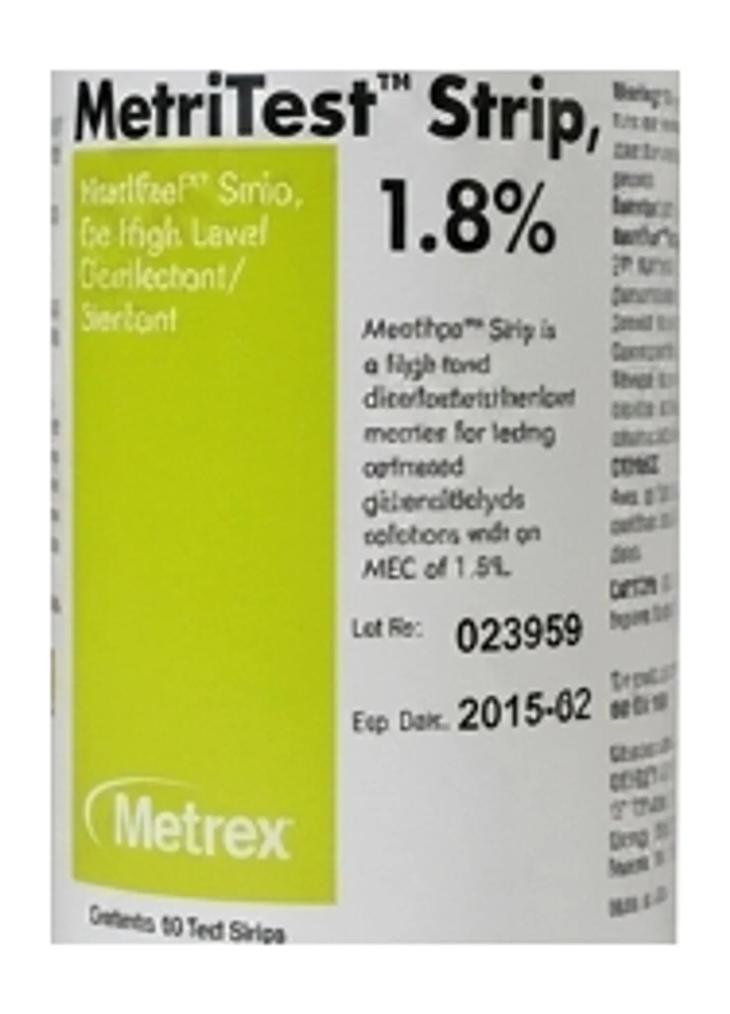 MetriTest™ Strip, For High Level Disinfectant/Sterilant