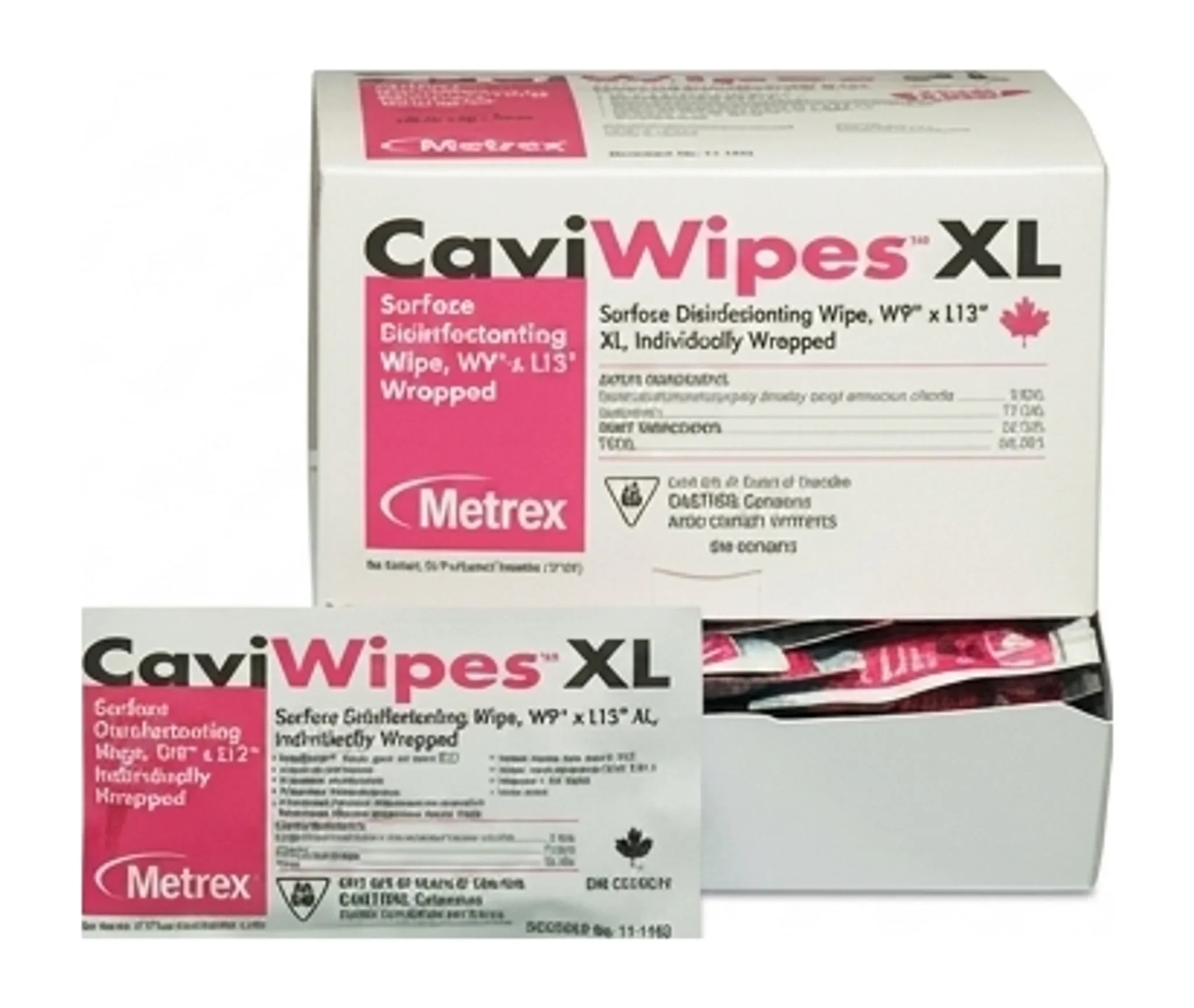 CaviWipes™ Surface Disinfectanting Wipe, W9" x L12" XL, Individually Wrapped