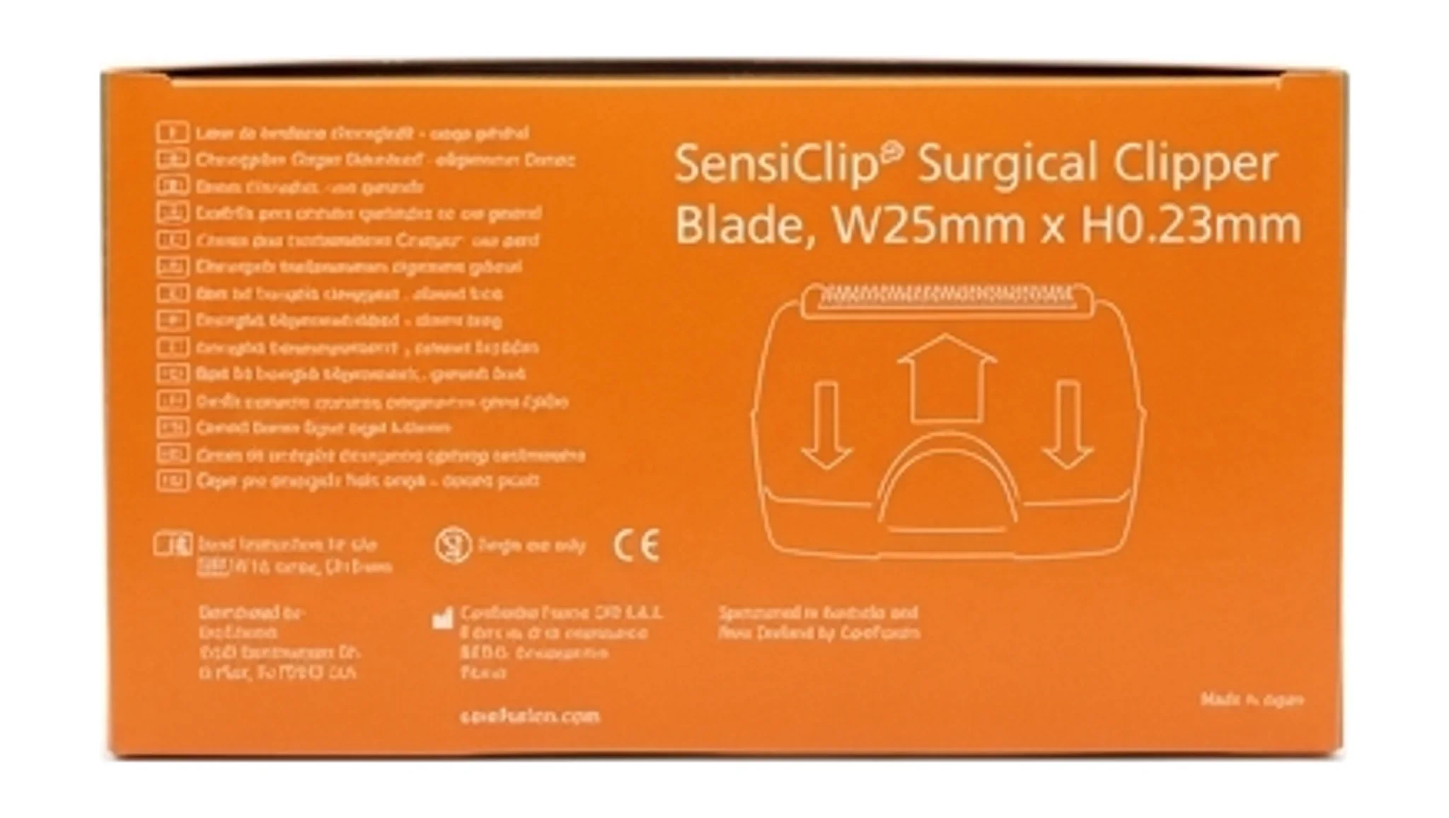 SensiClip® Surgical Clipper Blade, W25mm x H0.23mm