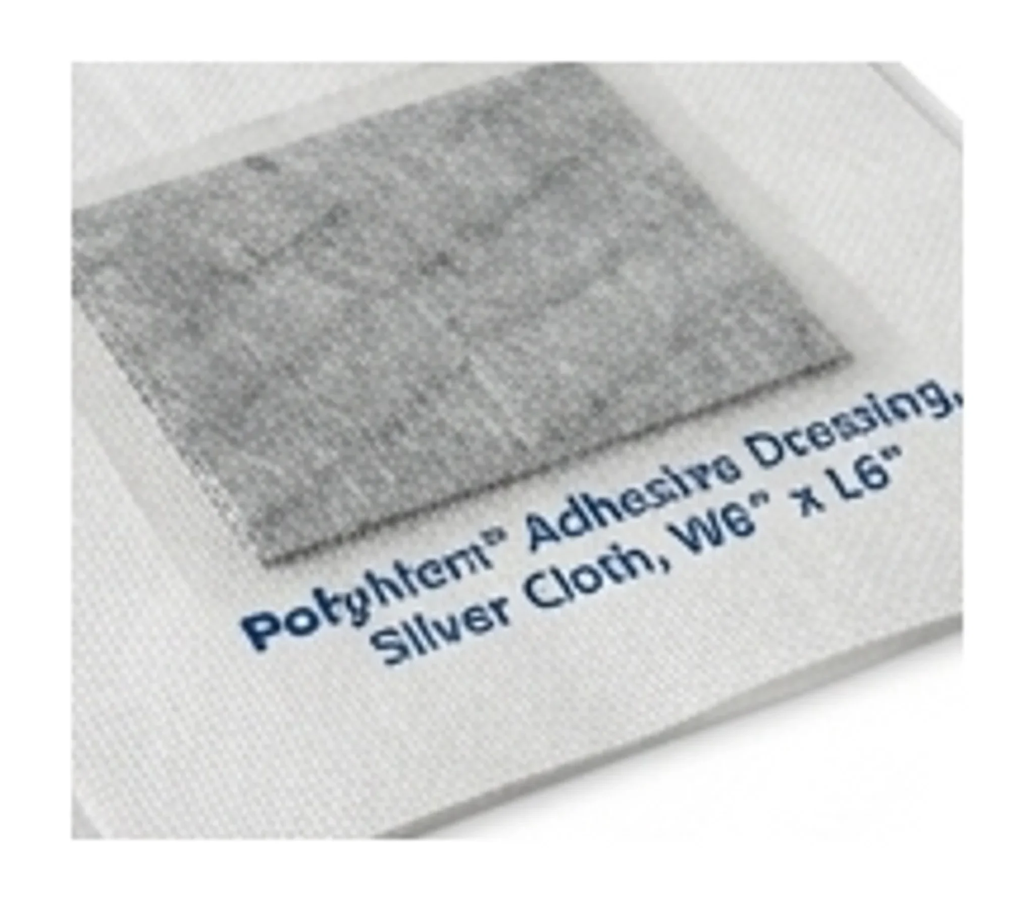 PolyMem® Silver Cloth Adhesive Dressing, W6" x L6"