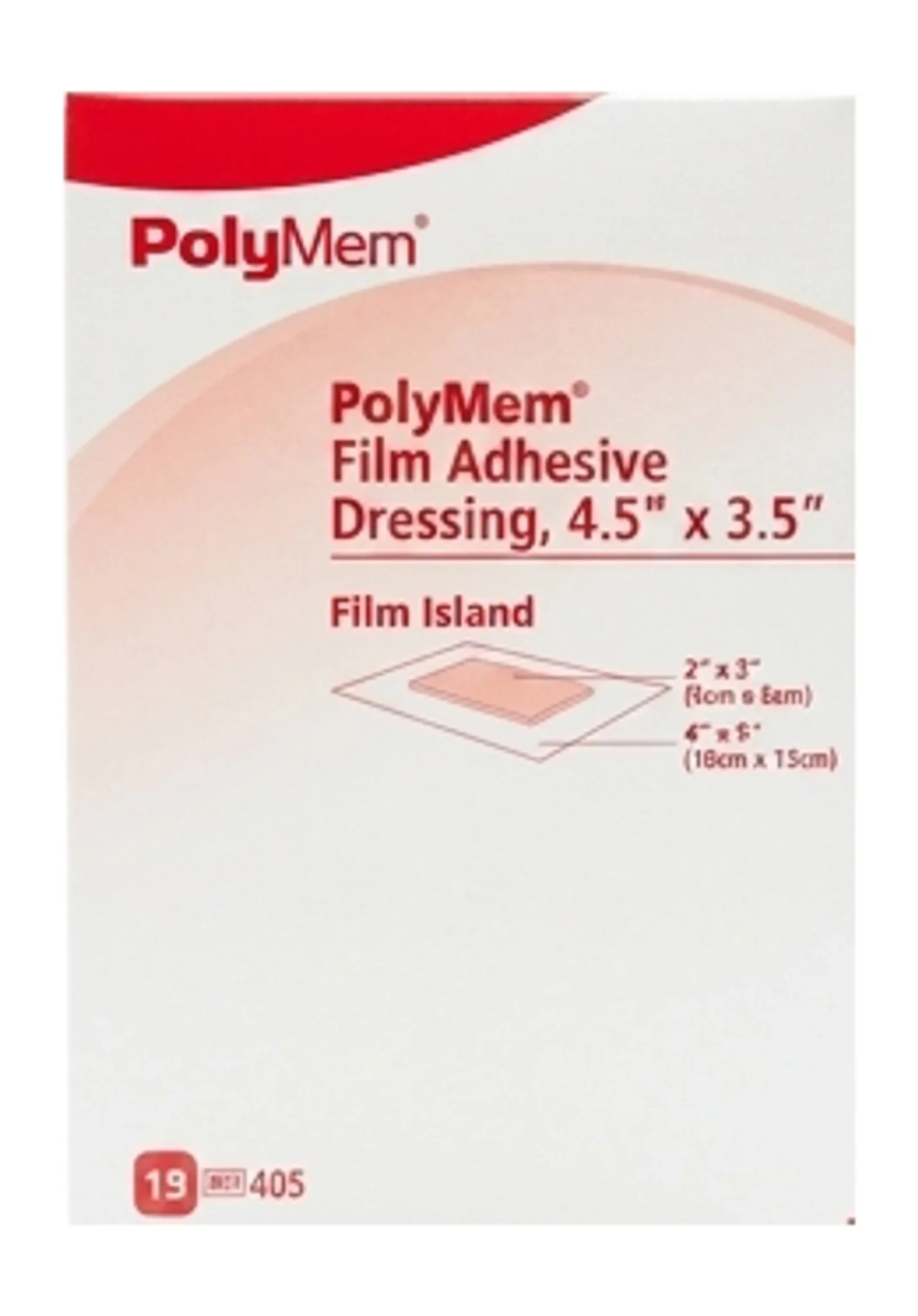PolyMem® Film Adhesive Dressing, 4.5" x 3.5"
