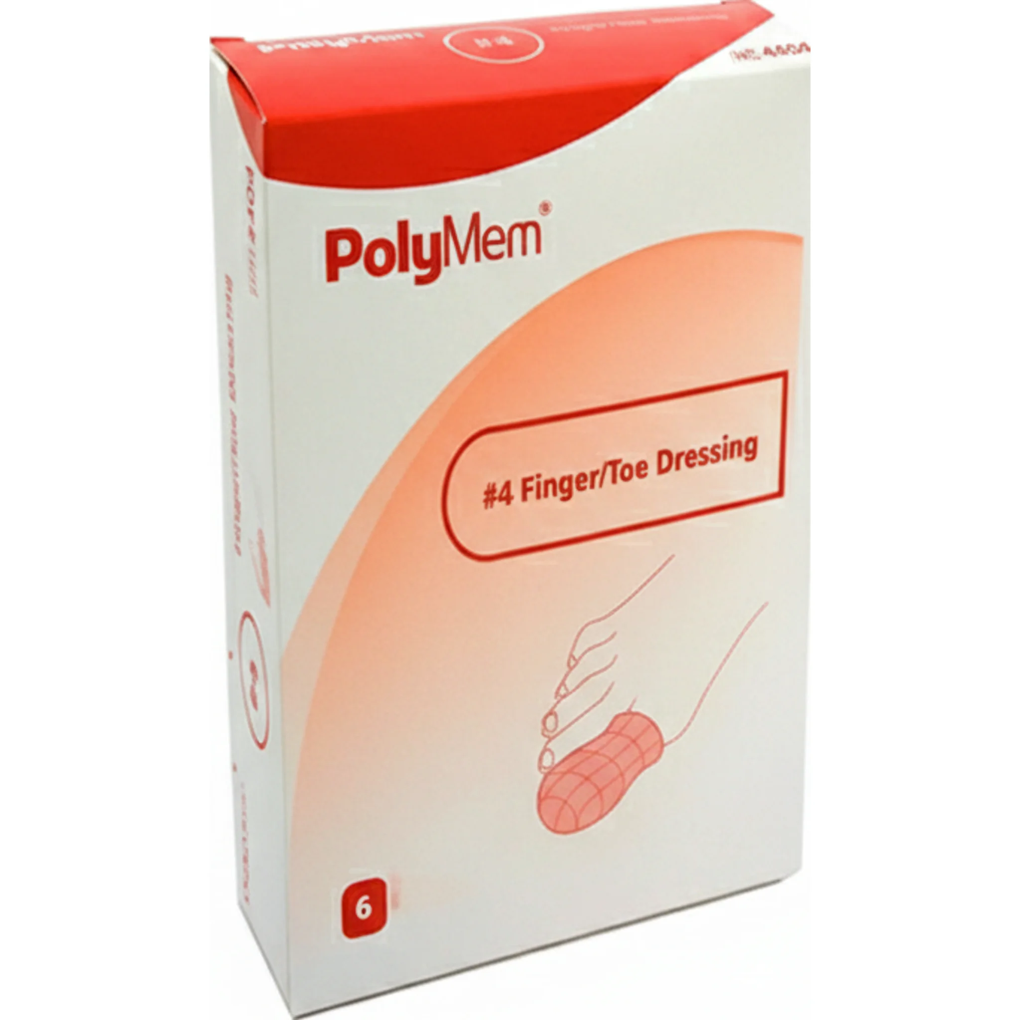PolyMem® Finger/Toe Non-Adhesive Dressing, Size 5, 2XL
