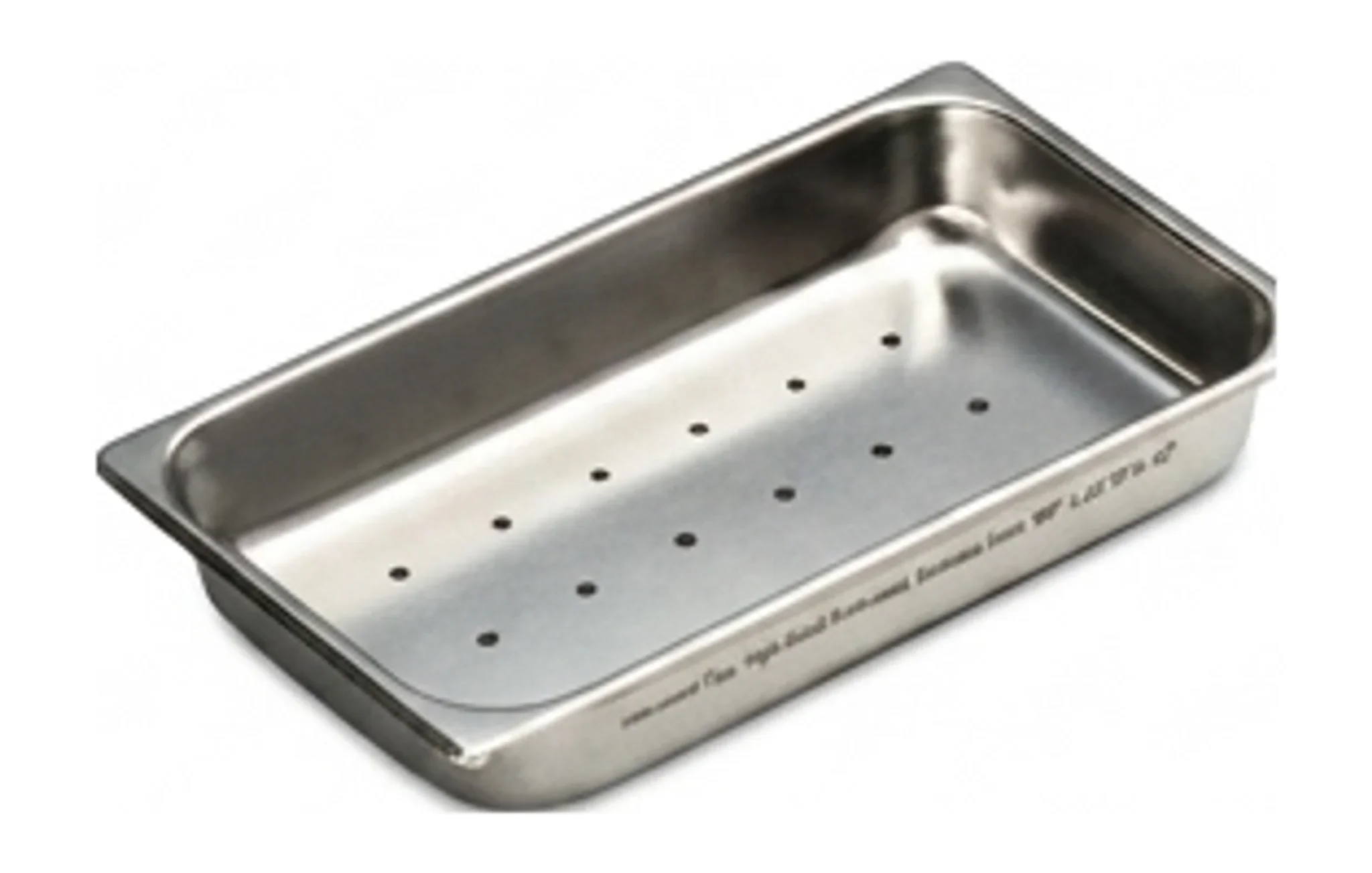 Instrument Tray, High-Sided Perforated, Stainless Steel, W5" x L8-7/8" x H2"