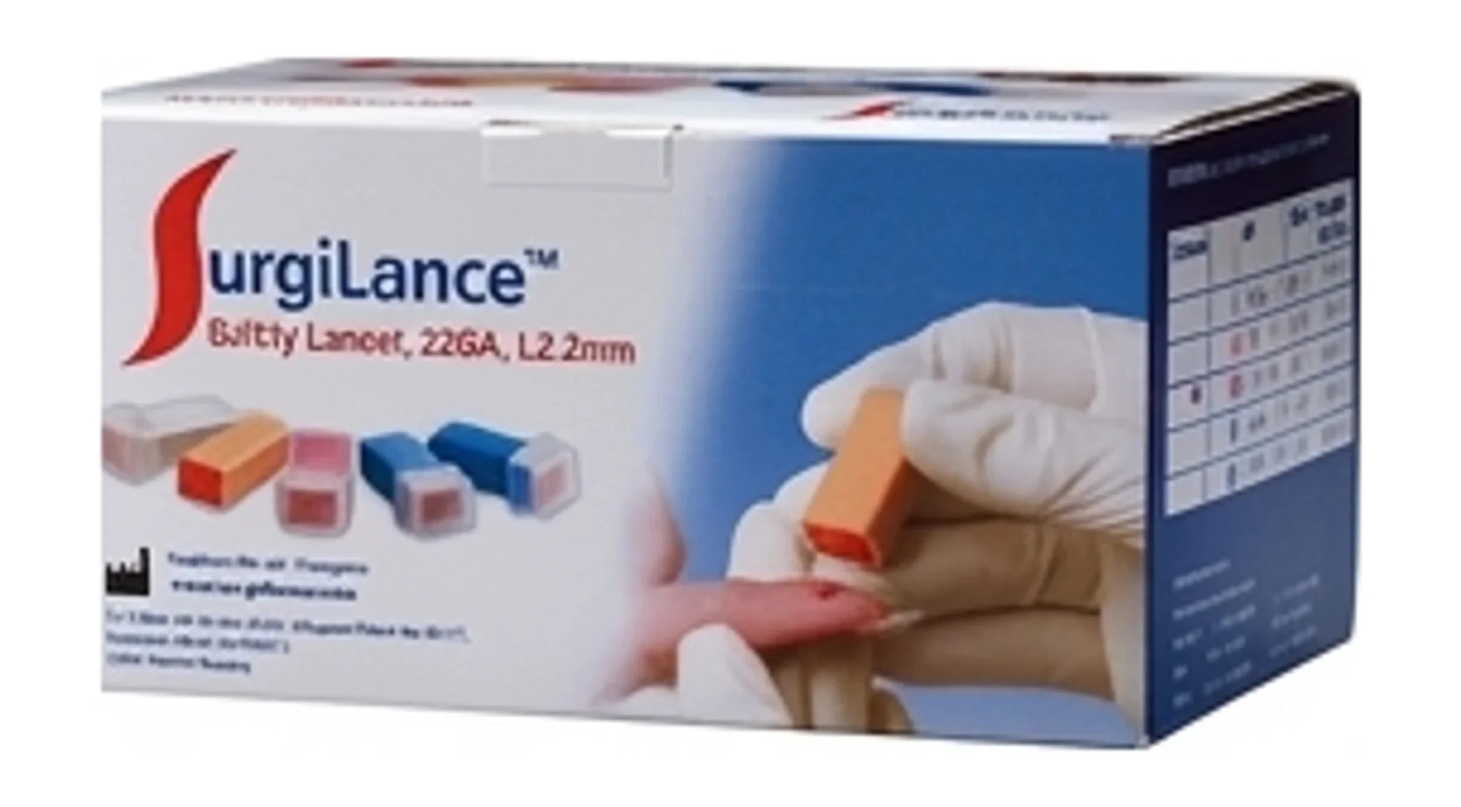 SurgiLance™ Safety Lancet, 22GA, L2.2mm