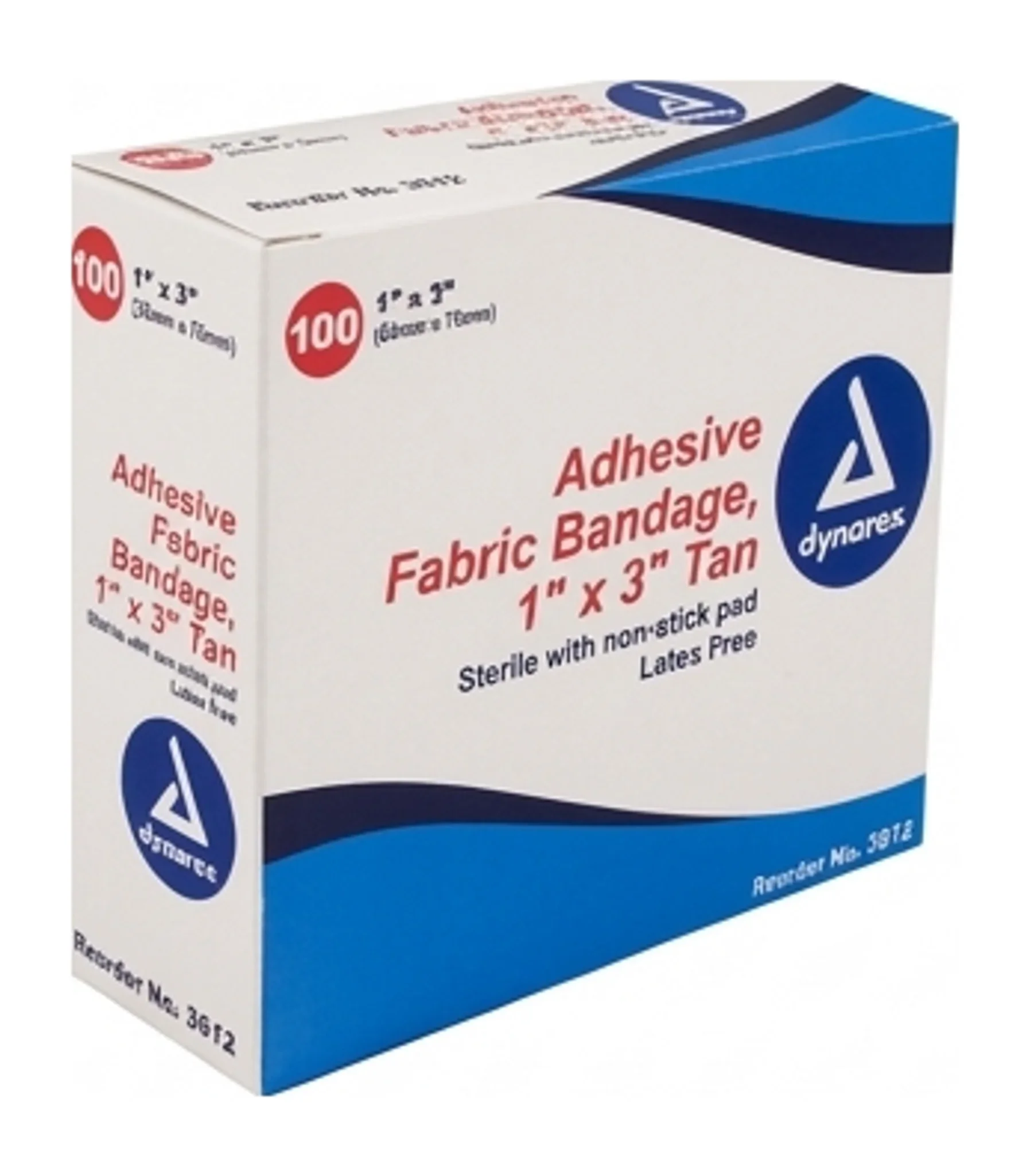 Adhesive Fabric Bandage, 1" x 3" Tan