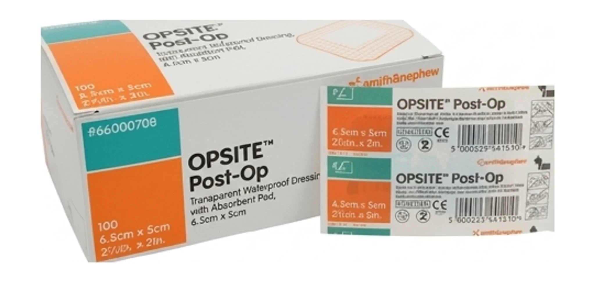OPSITE™ Post-Op Transparent Waterproof Dressing, with Absorbent Pad, 6.5cm x 5cm