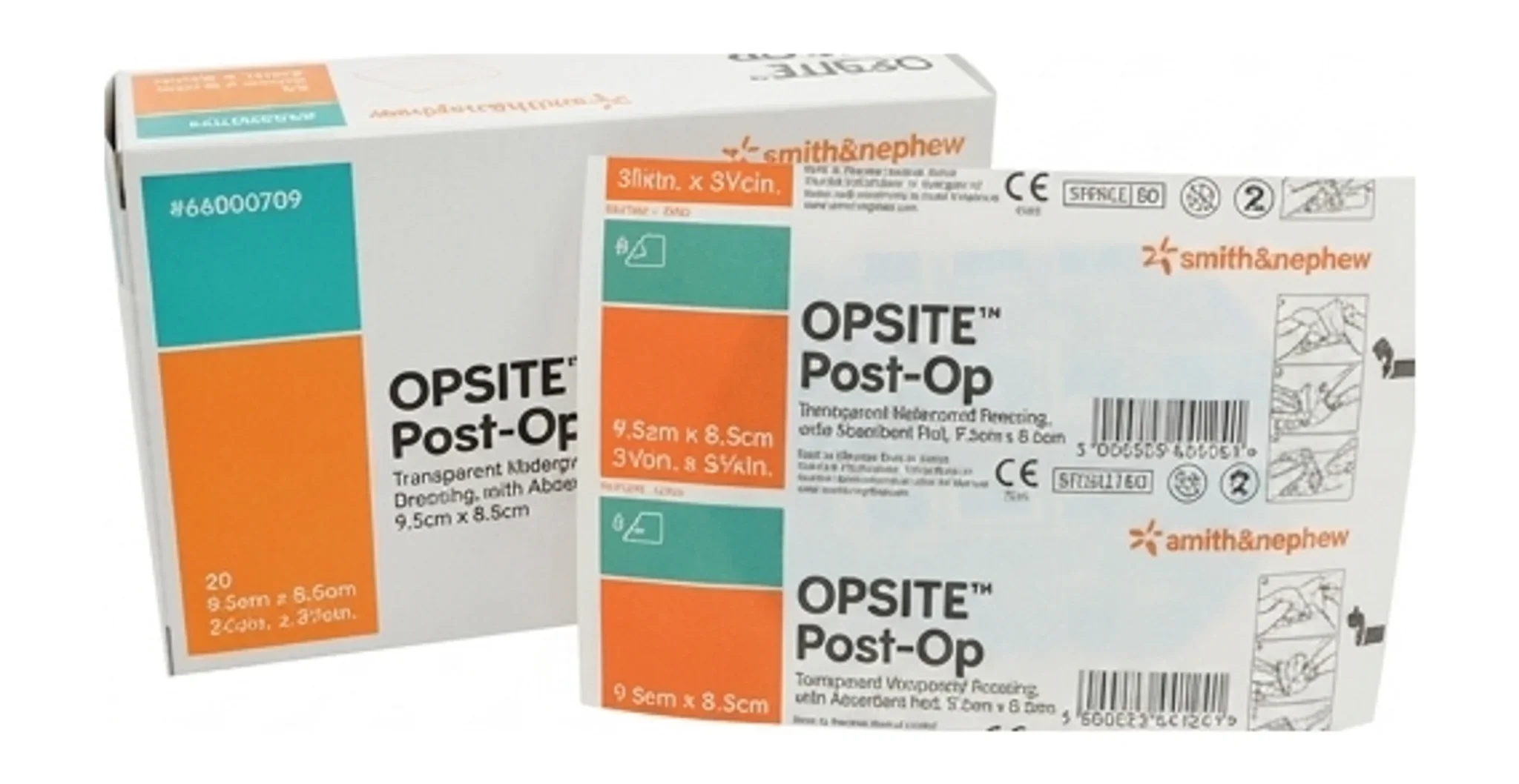 OPSITE™ Post-Op Transparent Waterproof Dressing, with Absorbent Pad, 9.5cm x 8.5cm