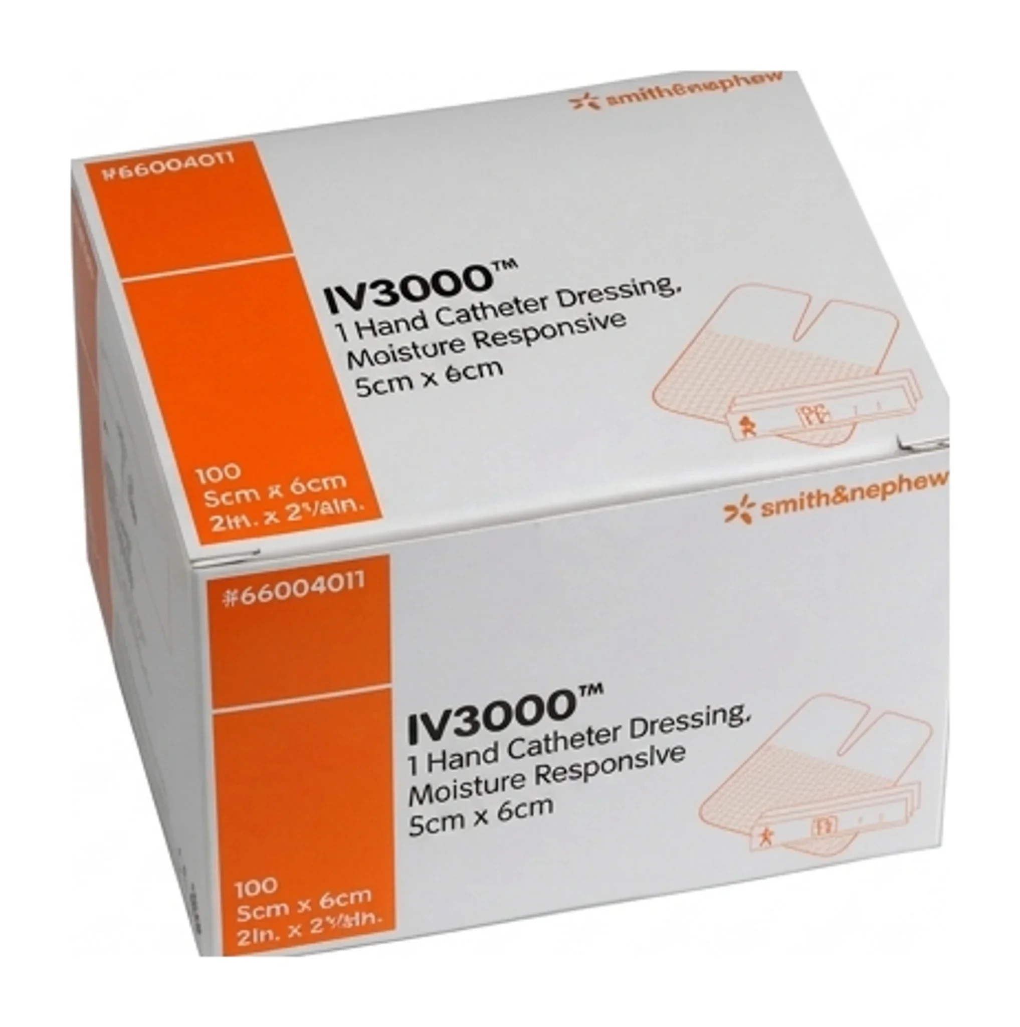 IV3000™ 1 Hand Catheter Dressing, Moisture Responsive, 5cm x 6cm