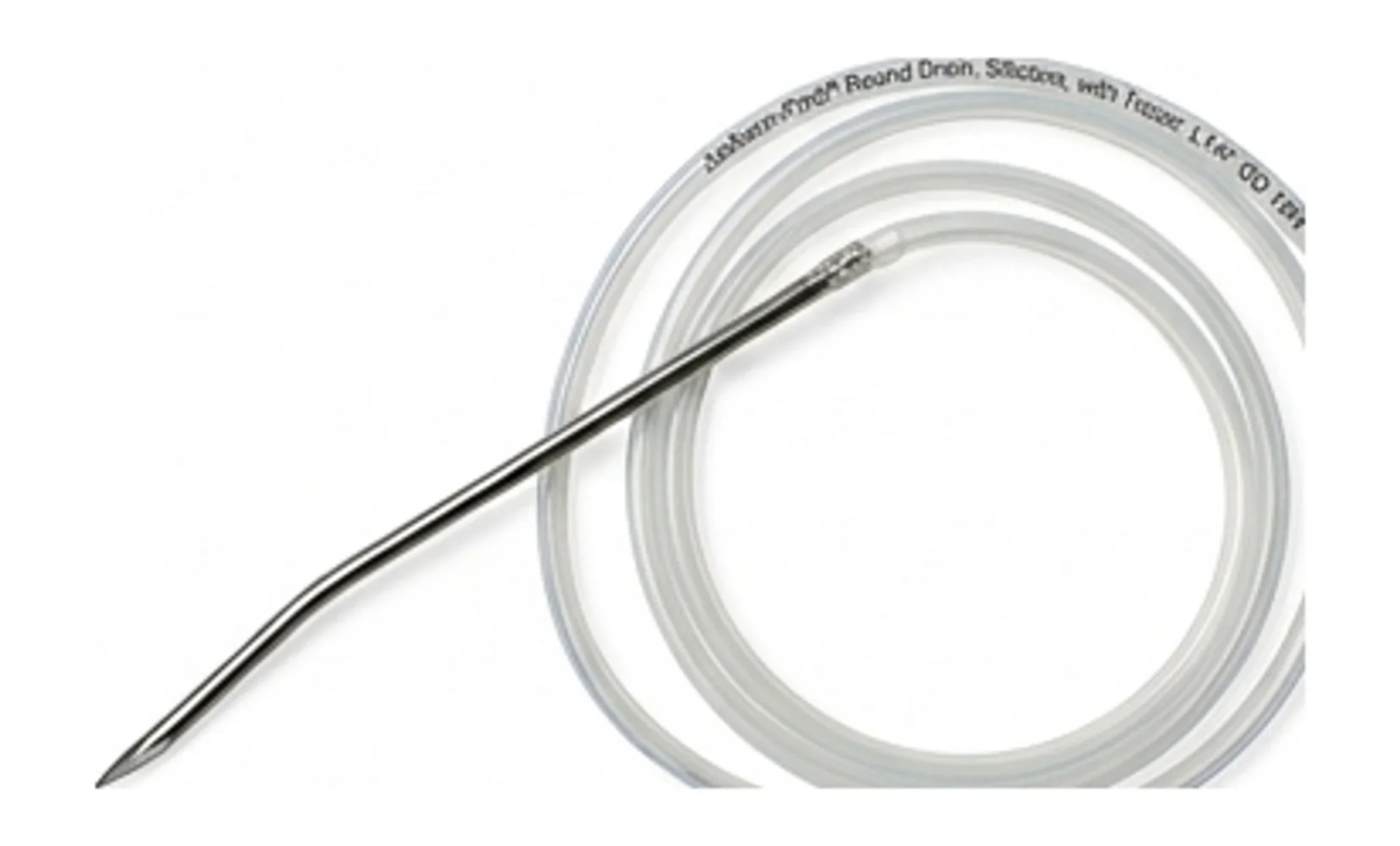 Jackson-Pratt® Round Drain, Silicone, with Trocar, L1/4" OD 19Fr