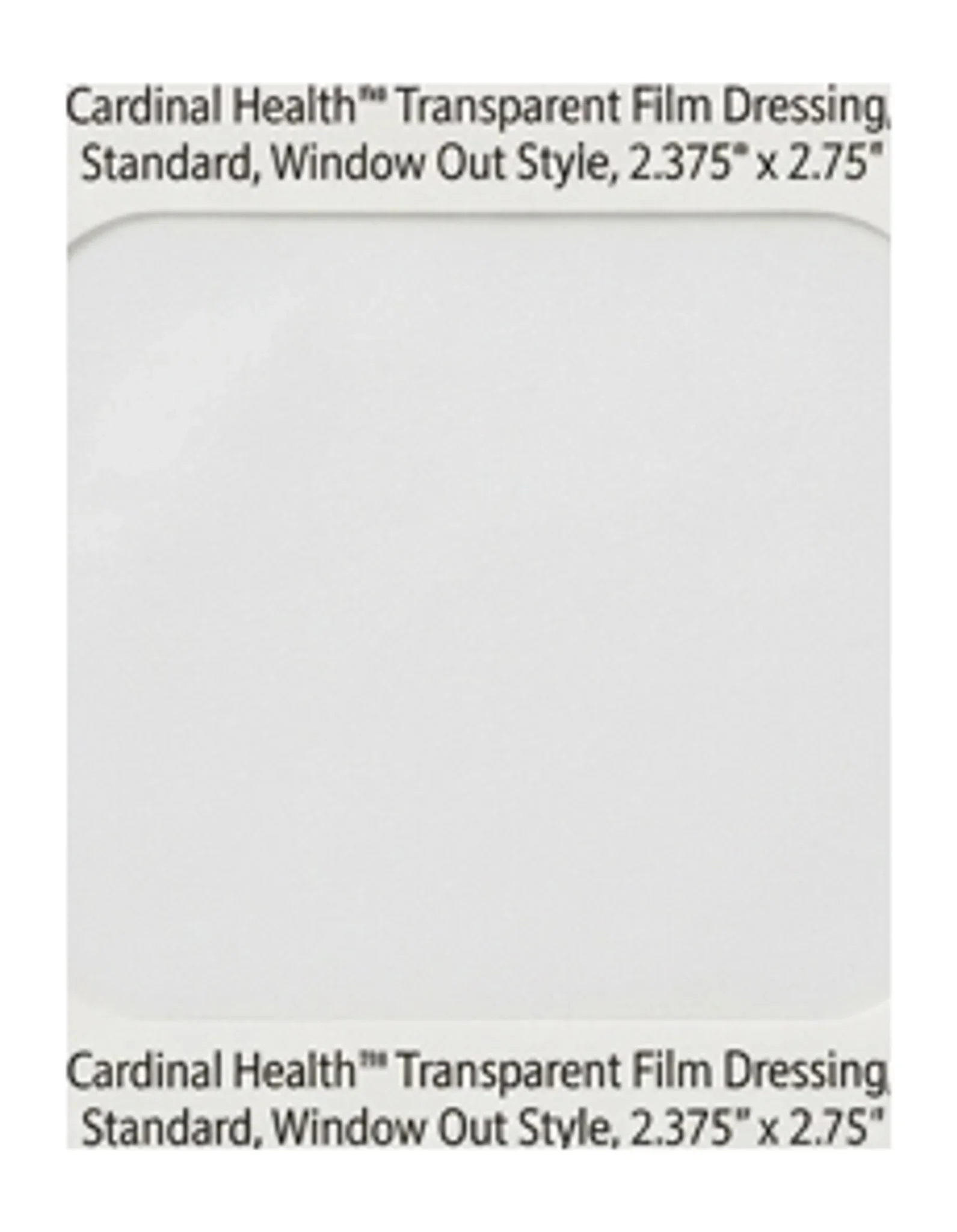 Cardinal Health™ Transparent Film Dressing, Standard, Window Out Style, 2.375" x 2.75"