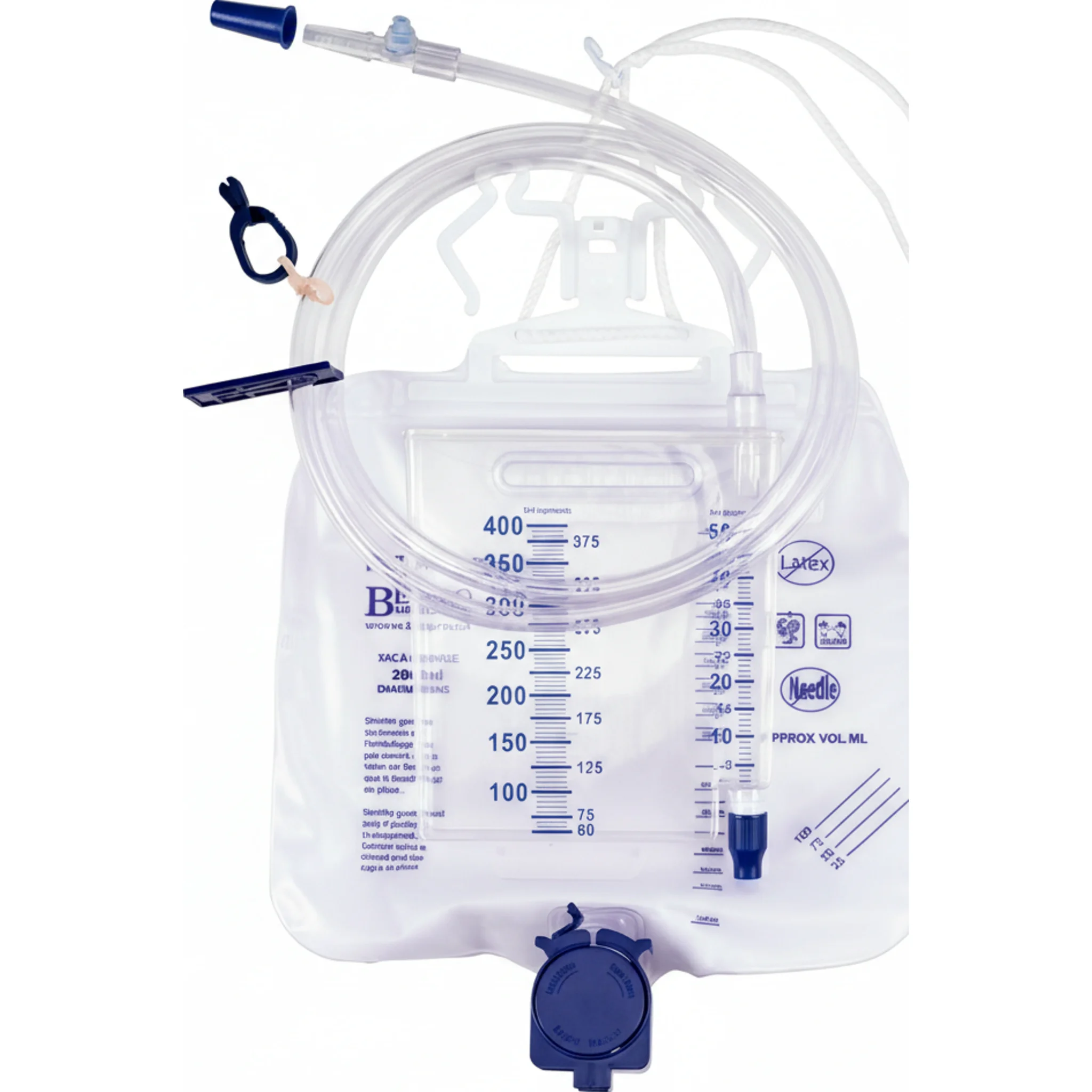 200ml Urine Meter with anti-splash drain valve, 2600mL drainage bag