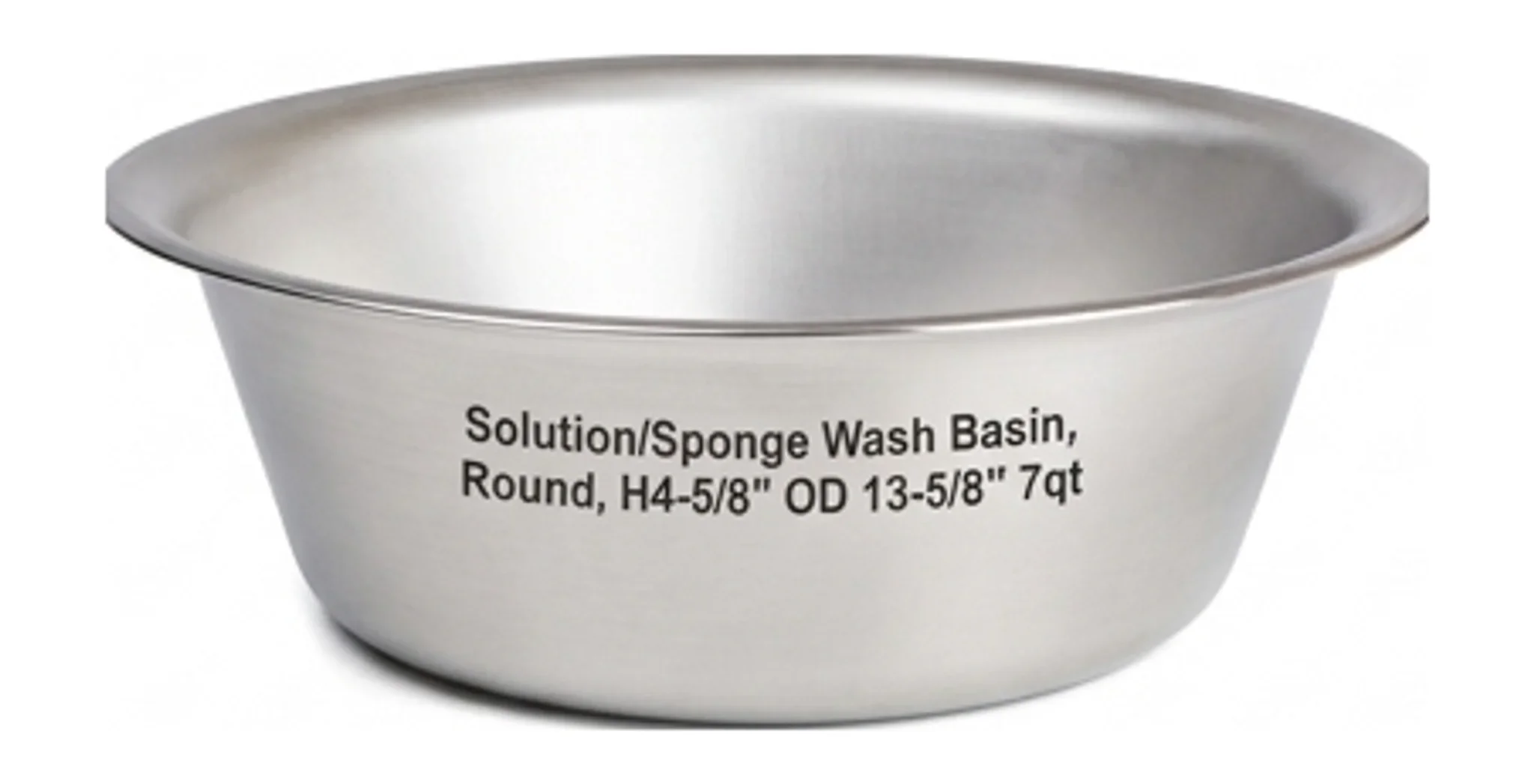 Solution/Sponge Wash Basin, Round, H4-5/8" OD 13-5/8" 7qt