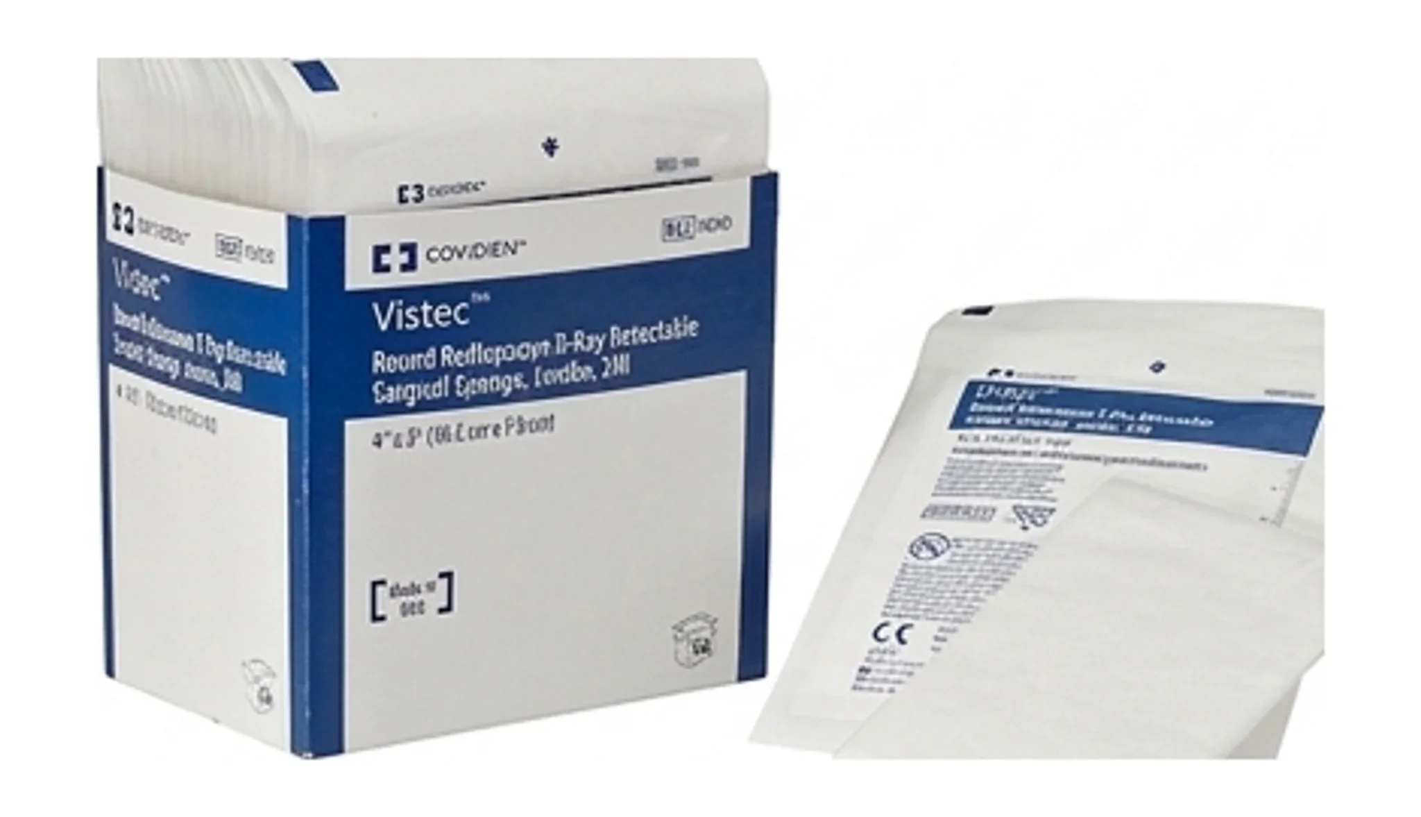 Vistec™ Round Radiopaque X-Ray Detectable Surgical Sponge, Jumbo, 2IN