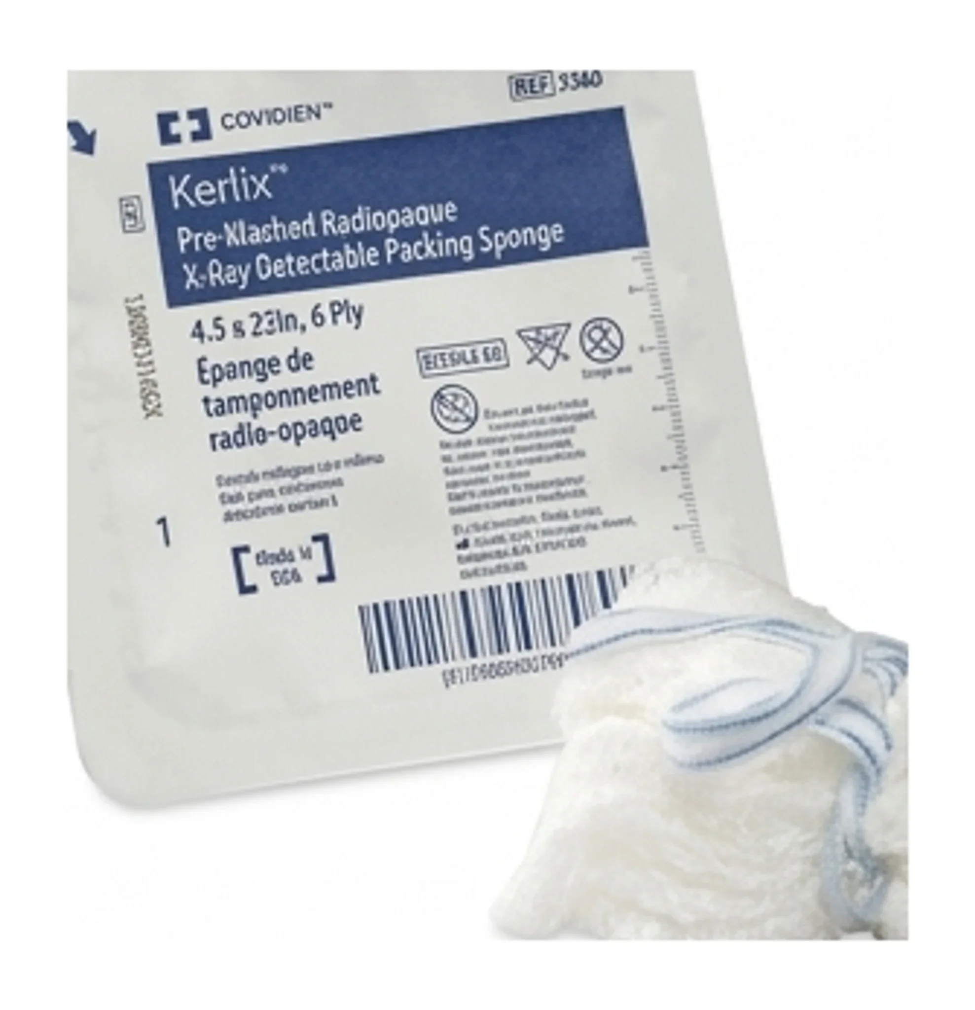 Kerlix™ Pre-Washed Radiopaque X-Ray Detectable Packing Sponge, 4.5 x 22IN, 6 Ply