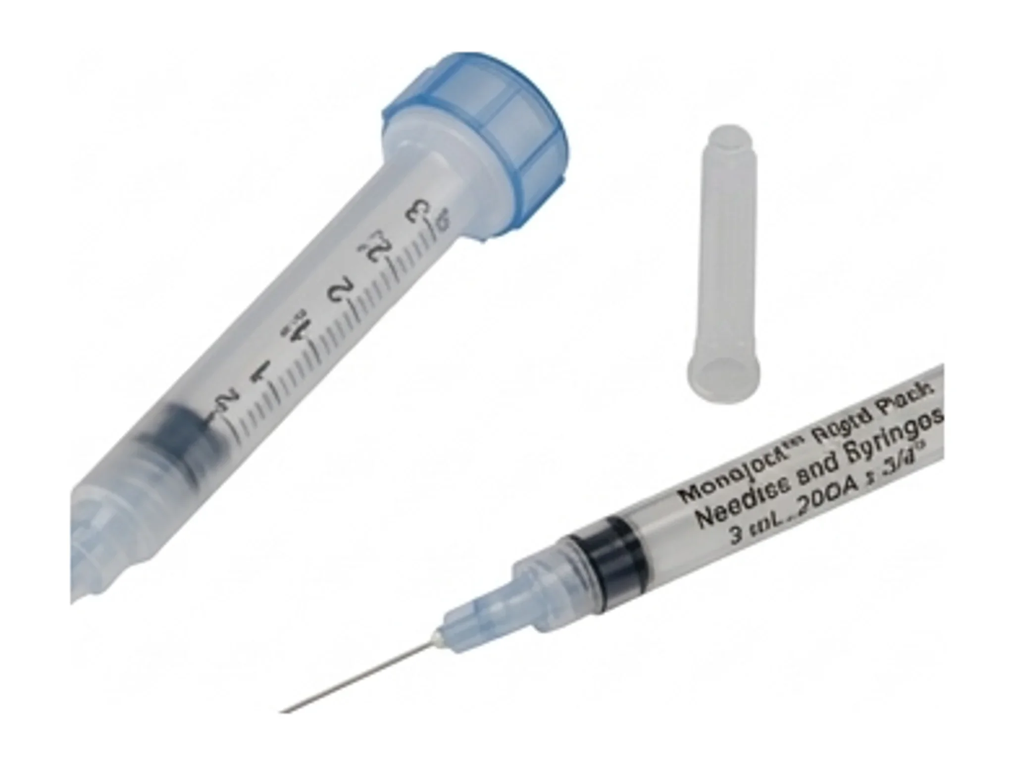 Monoject™ Rigid Pack Needles and Syringes 3 mL ,20GA x 3/4"