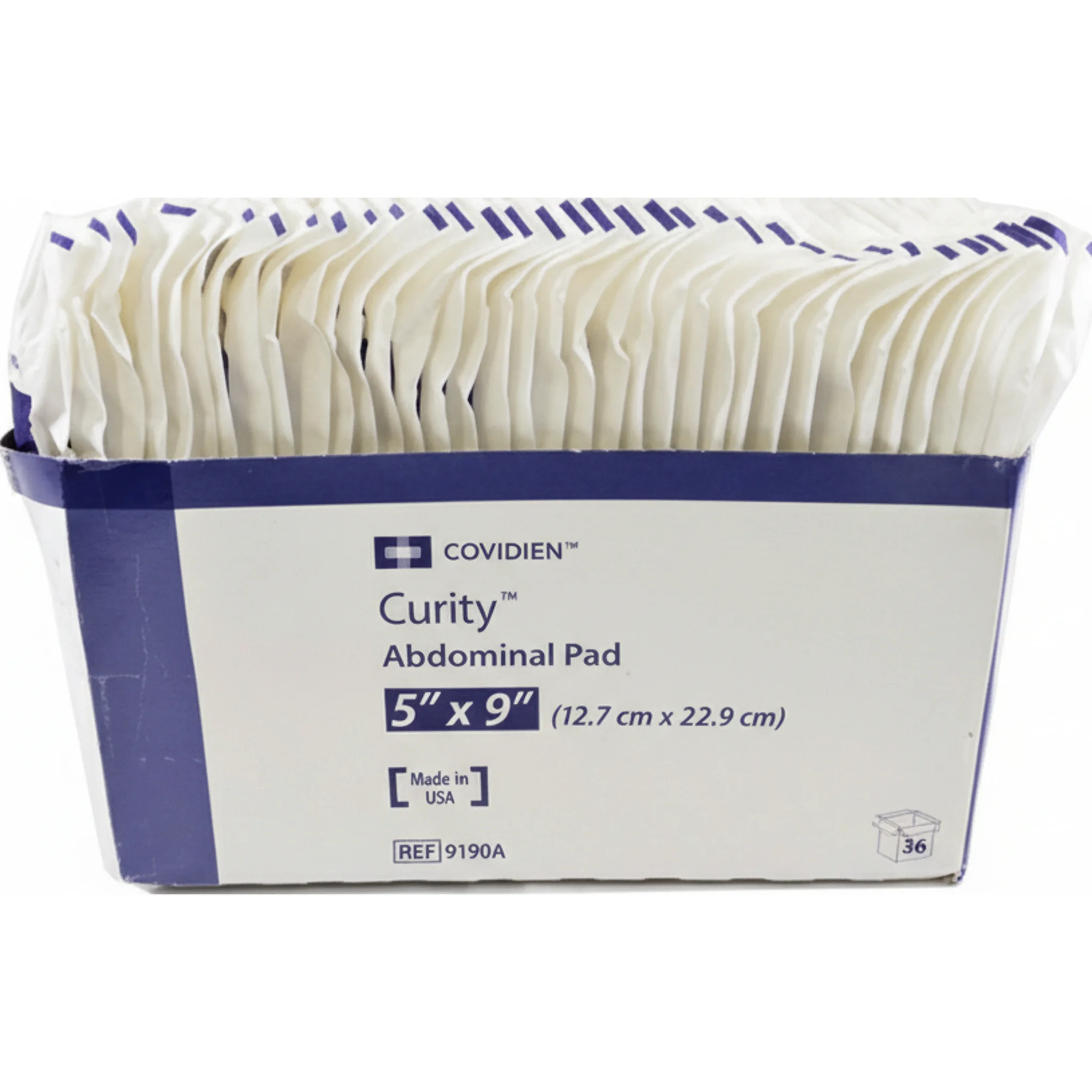 Curity™ Abdominal Pad, with Wet Proof Barrier, W5" x L9" Sterile