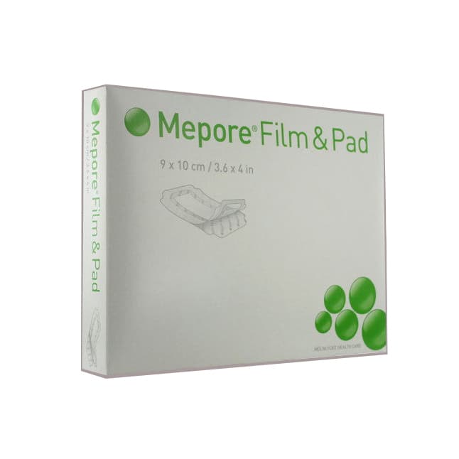 Mepore® Film & Pad Dressing, Transparent, W9cm x L10cm, W4.5cm x L5cm Pad