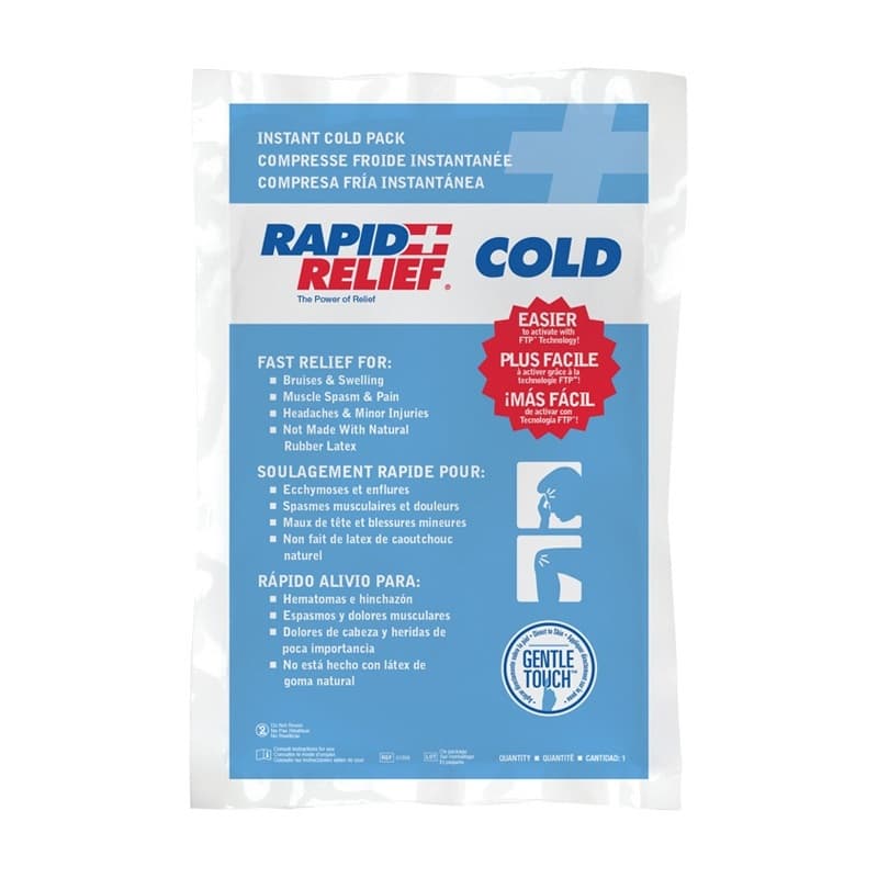Rapid Relief® Instant Cold Pack, Gentle Touch™ Technology, W5" x L9"