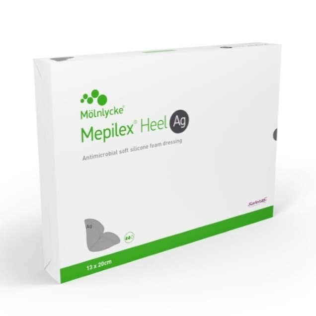 Mepilex® Heel Ag Foam Dressing, W13cm x L20cm