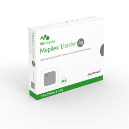 Mepilex® Border Ag Dressing 7.5 x 7.5cm