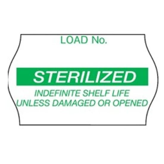 Comply™ Sterilization Load Label, Green, W0.625" x L1.125"
