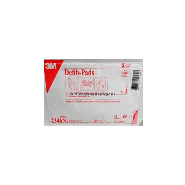 Defibrillator pad, 4.5" x 6" Orange