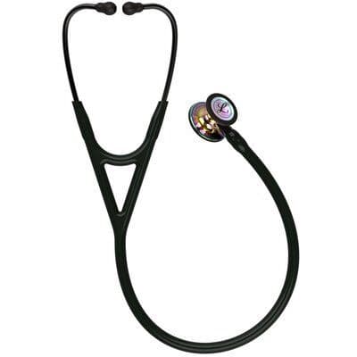 Littmann® Cardiology IV™ Diagnostic Stethoscope, Black Tube, High-Polish Rainbow Chestpiece, Black Stem
