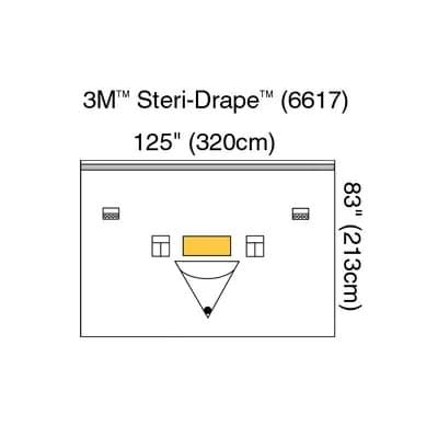 3M™ Steri-Drape™ Isolation Drape with Ioban™ 2 Incise Film and Pouch, 125" x 83"