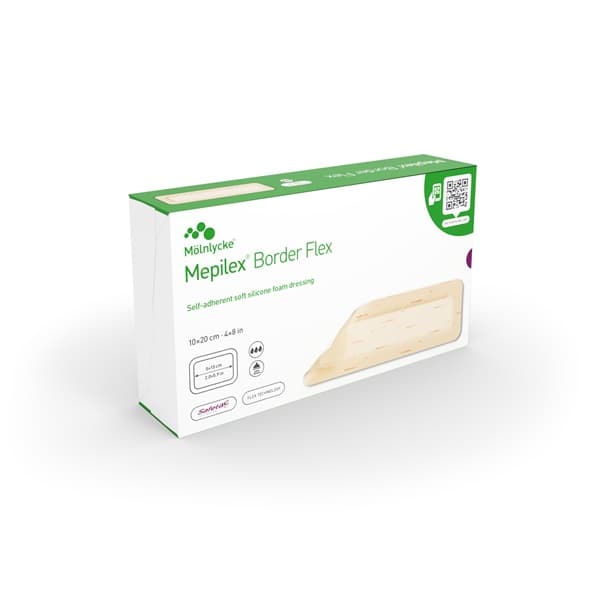 Mepilex® Border Flex Foam Dressing, 10CM x 20CM