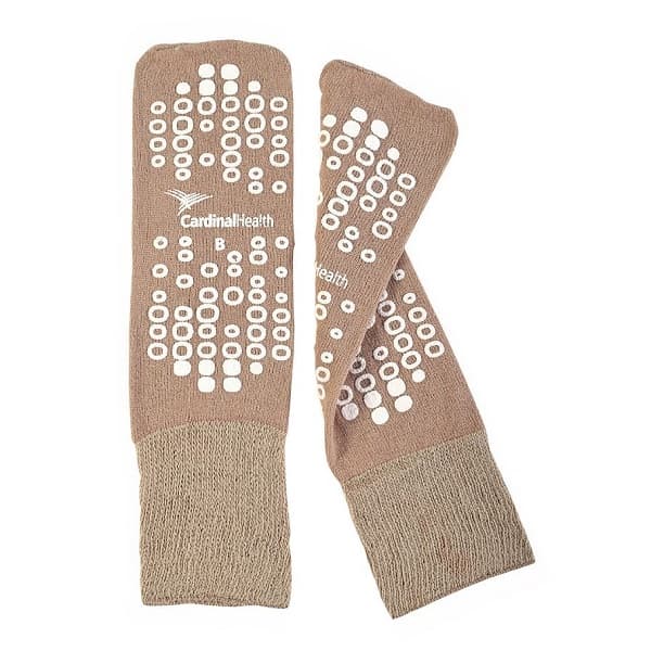 Patient Slipper, Double Tread, Terry In, Bariatric, Brown