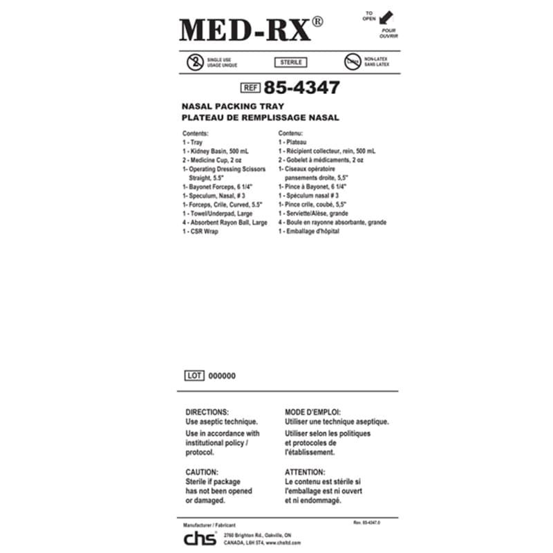 Med-Rx® Nasal Packing Tray- 85-4347