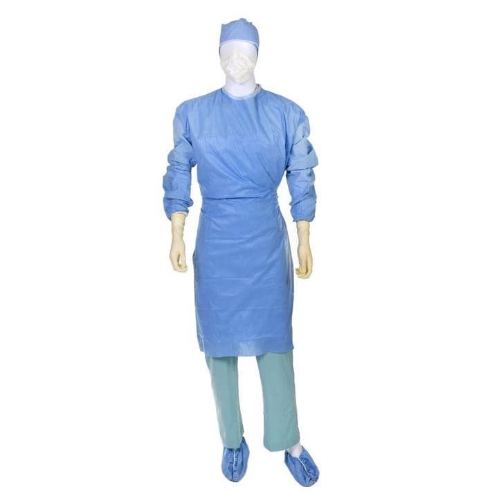Cardinal Health™ AAMI Level 4 Sterile Poly-Reinforced SMS Surgical Gown with Set-In Sleeve