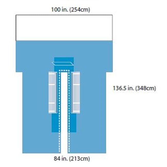 Cardiovascular Split Drape with Pouches