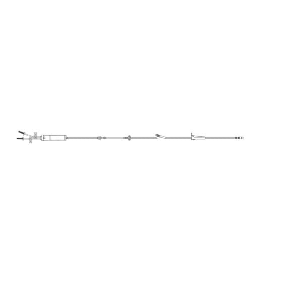 Blood Transfusion Set, Non-Vented, 33mL Priming Volume, for Gemini/Alaris Pump module, L122"