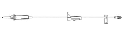 Gravity IV Administration Set, With Zero Injection Site, 18mL, L85"