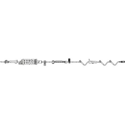 Infusomat® Space IV Pump Set, With Four SAFELINE® Valve, 20mL, L119"
