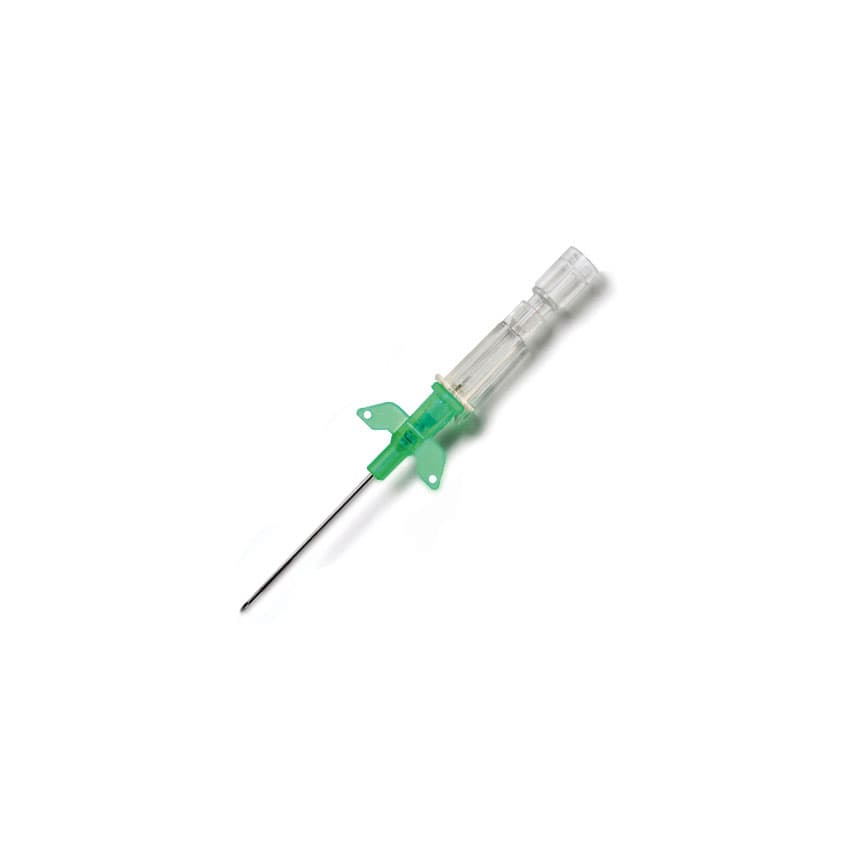 Introcan Safety® IV Catheter, Winged, Polyurethane, L1.75" OD 18GA