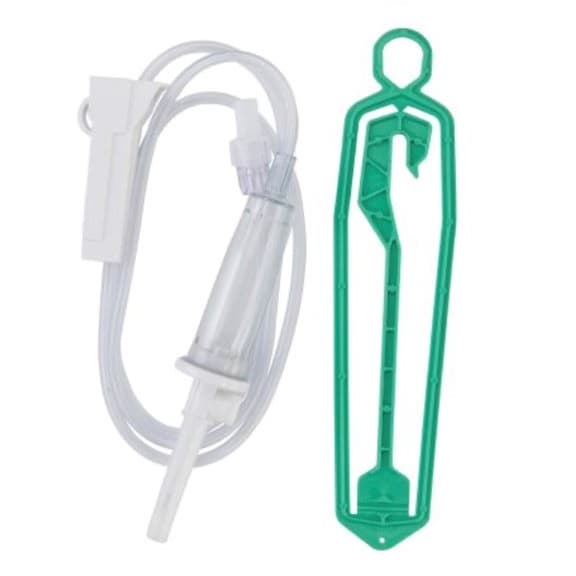 Secondary IV Administration Set, With Plastic Bag Hanger, 8.8mL, L40"