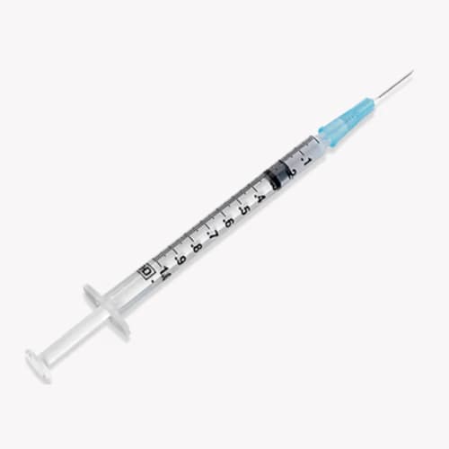 BD® Luer Slip Tip Syringe with Detachable Needle, 1mL, 25GA OD, 5/8"