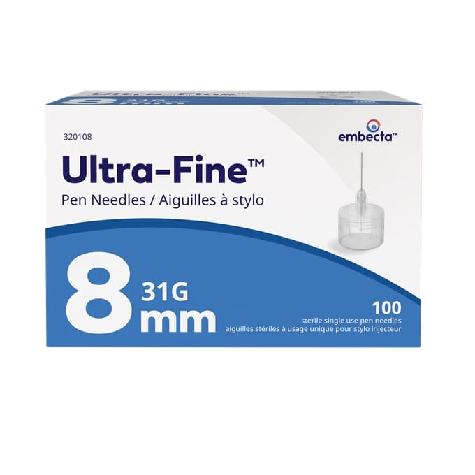 Ultra-Fine™ Insulin Pen Needle, L8mm, OD 31GA