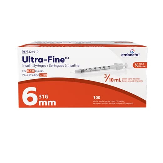 Ultra-Fine™ Insulin Syringe, L6mm, 31GA, 0.3mL
