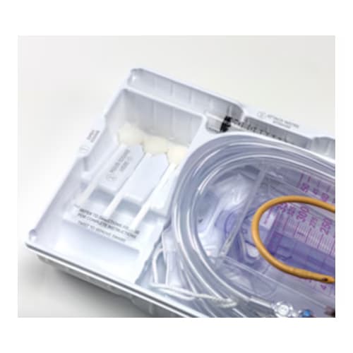 TRAY FOLEY CATH W/STD ACC 18FR COATED COLL BAG 2000ML 10EA/CA