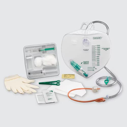 ADVANCE, LUBRI-SIL™ Complete Care™ Drain Bag Foley Trays 18FR