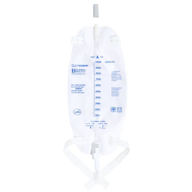 Leg Bag With Reverse Drain Valve, 800mL